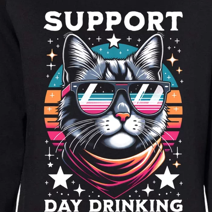 Support Day Ing Advocate Alcohol Enthusiast Cat Gift Womens California Wash Sweatshirt