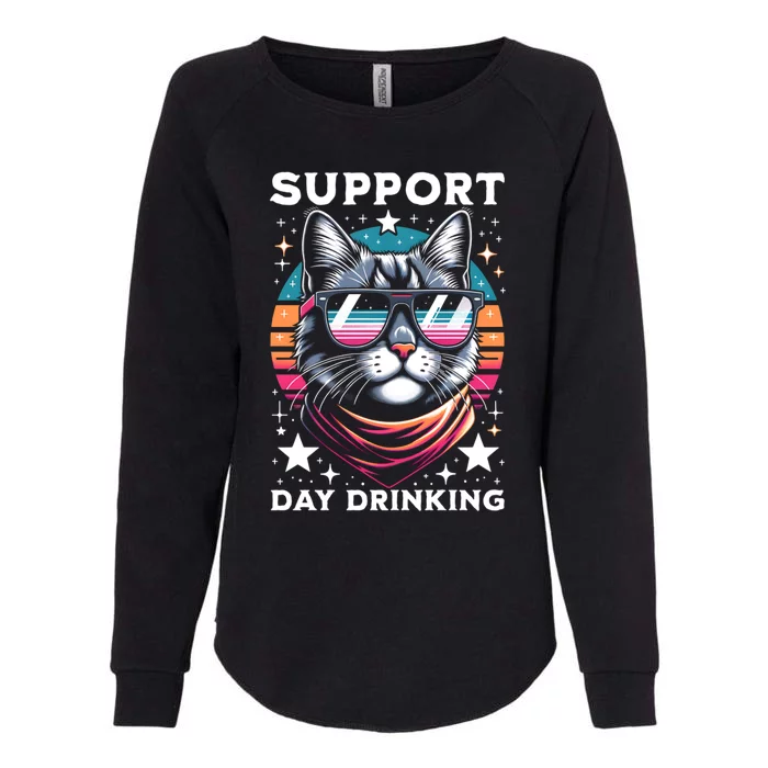 Support Day Ing Advocate Alcohol Enthusiast Cat Gift Womens California Wash Sweatshirt