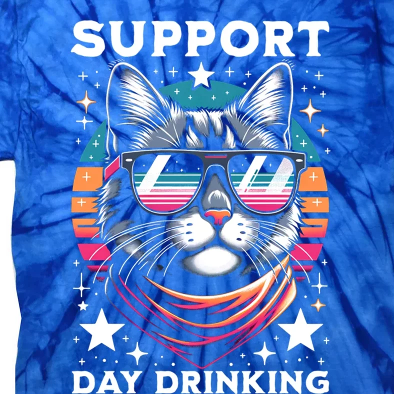 Support Day Ing Advocate Alcohol Enthusiast Cat Gift Tie-Dye T-Shirt