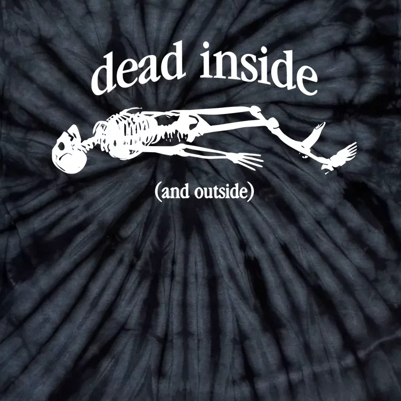 Snazzyseagull Dead Inside And Outside Skeleton Tie-Dye T-Shirt