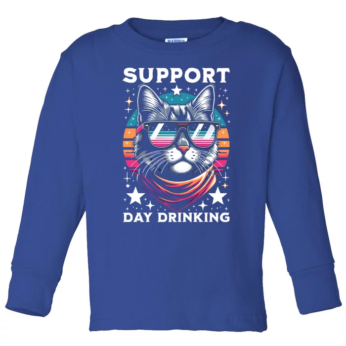 Support Day Ing Advocate Alcohol Enthusiast Cat Gift Toddler Long Sleeve Shirt