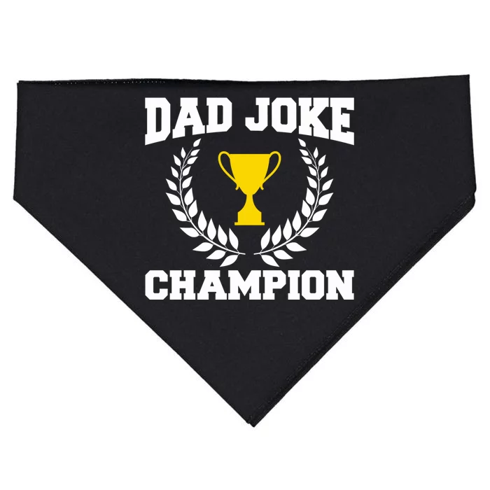 Sarcastic Dad Joke Champion Of Dad Jokes Dad Joke Champion Funny Gift USA-Made Doggie Bandana