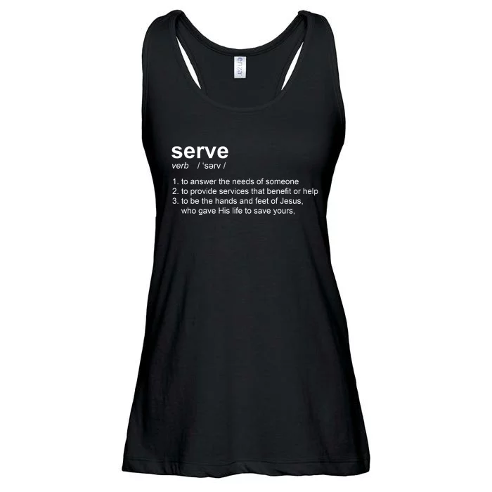 Serve Definition Jesus Christian Faith Ladies Essential Flowy Tank