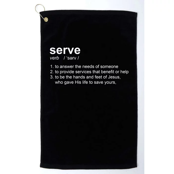 Serve Definition Jesus Christian Faith Platinum Collection Golf Towel