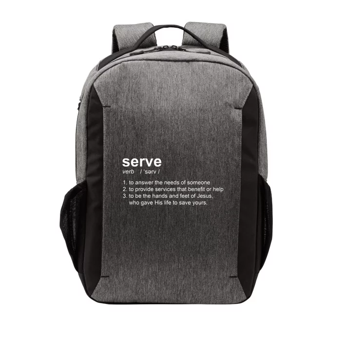 Serve Definition Jesus Christian Faith Vector Backpack