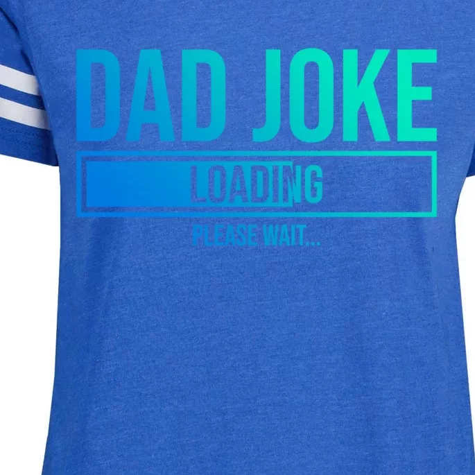 Superhero Dad Joke Loading Please Wait Papa Gift Enza Ladies Jersey Football T-Shirt