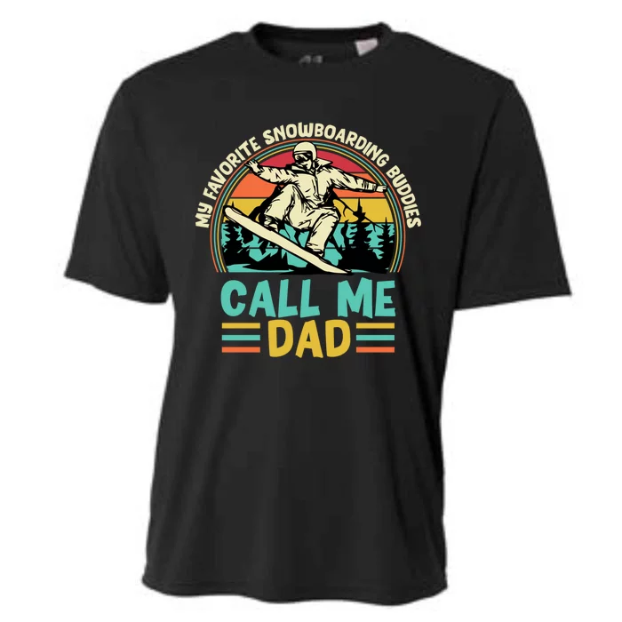 Snowboarding Dad Just Like Normal Dad Much Cooler Snowboard Gift Cooling Performance Crew T-Shirt