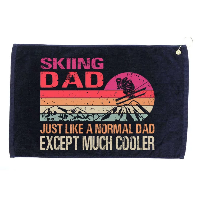 Skiing Dad Just Like A Normal Dad Except Much Cooler Ski Gift Grommeted Golf Towel