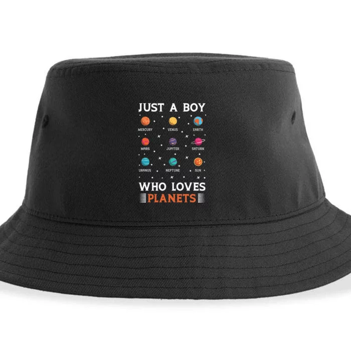 Space Design Just A Who Loves Planets Sustainable Bucket Hat