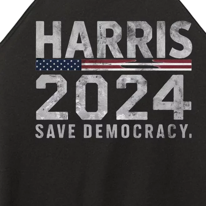 Save Democracy Kamala Harris For President 2024 Women’s Perfect Tri Rocker Tank