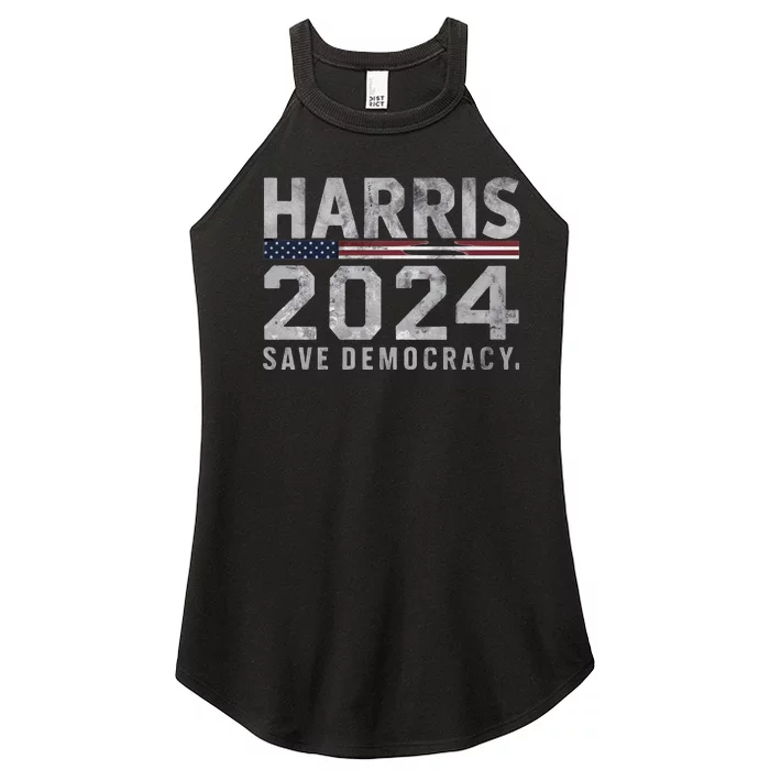 Save Democracy Kamala Harris For President 2024 Women’s Perfect Tri Rocker Tank