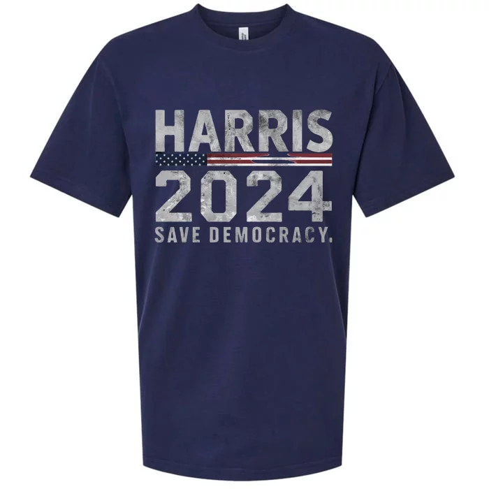 Save Democracy Kamala Harris For President 2024 Sueded Cloud Jersey T-Shirt