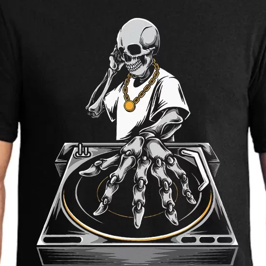 Skeleton DJ Lazy Halloween Costume Skull Disc Jockey Pajama Set