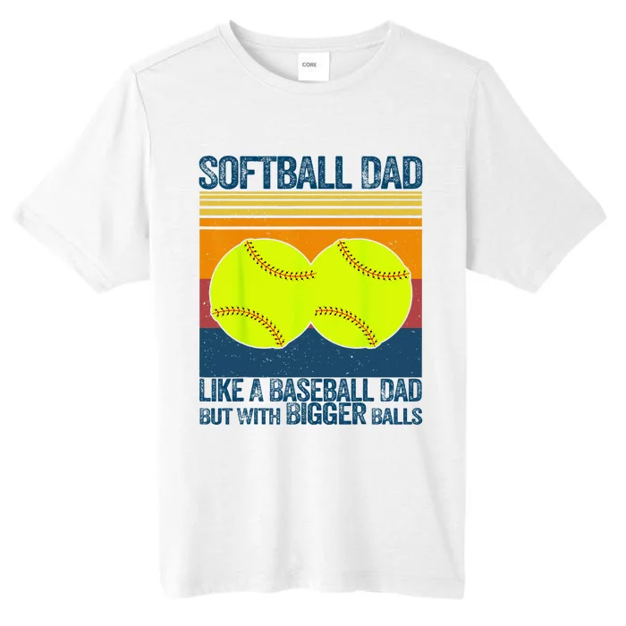 Softball Dad Like A Baseball Dad But With Bigger Balls Gifts ChromaSoft Performance T-Shirt