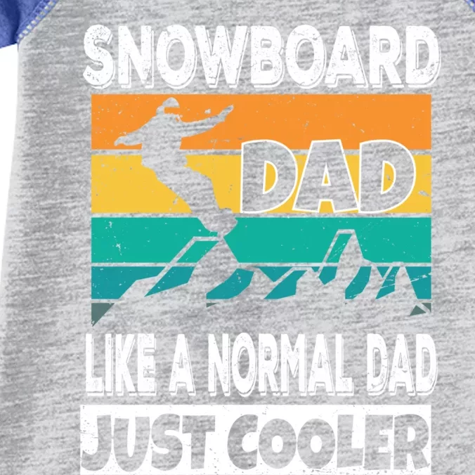 Snowboard Dad Like A Normal Dad Just Cooler Ski Snow Gift Infant Baby Jersey Bodysuit