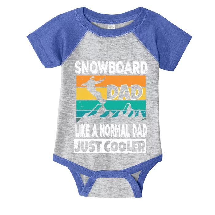 Snowboard Dad Like A Normal Dad Just Cooler Ski Snow Gift Infant Baby Jersey Bodysuit