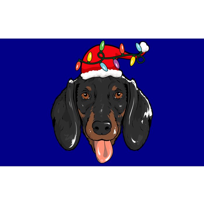 Santa Dachshund Light Christmas Meaningful Gift Bumper Sticker