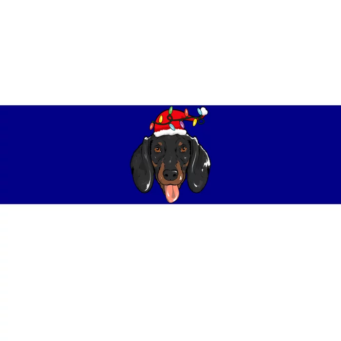 Santa Dachshund Light Christmas Meaningful Gift Bumper Sticker