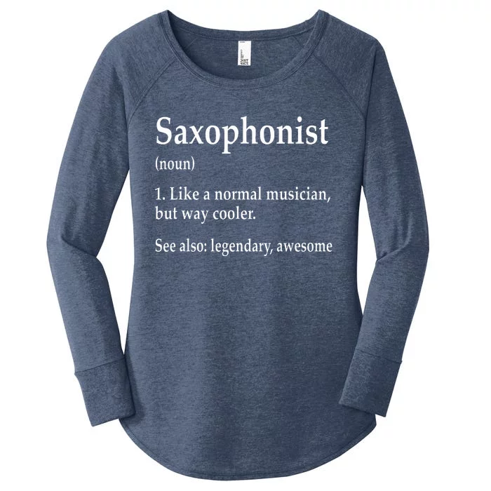 Saxophonist Definition Like A Normal Musician Saxophone Women's Perfect Tri Tunic Long Sleeve Shirt