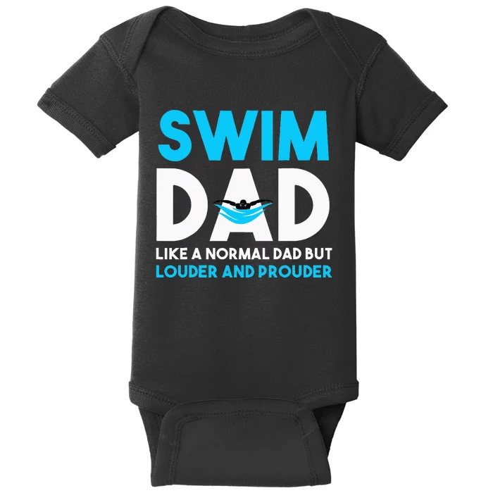 Swim Dad Like A Normal Dad But Cooler Swim Dad Definition Baby Bodysuit