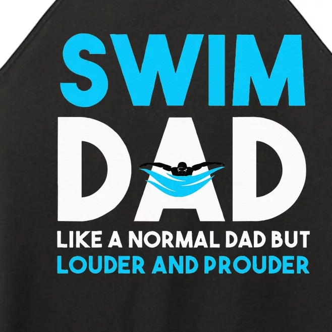 Swim Dad Like A Normal Dad But Cooler Swim Dad Definition Women’s Perfect Tri Rocker Tank