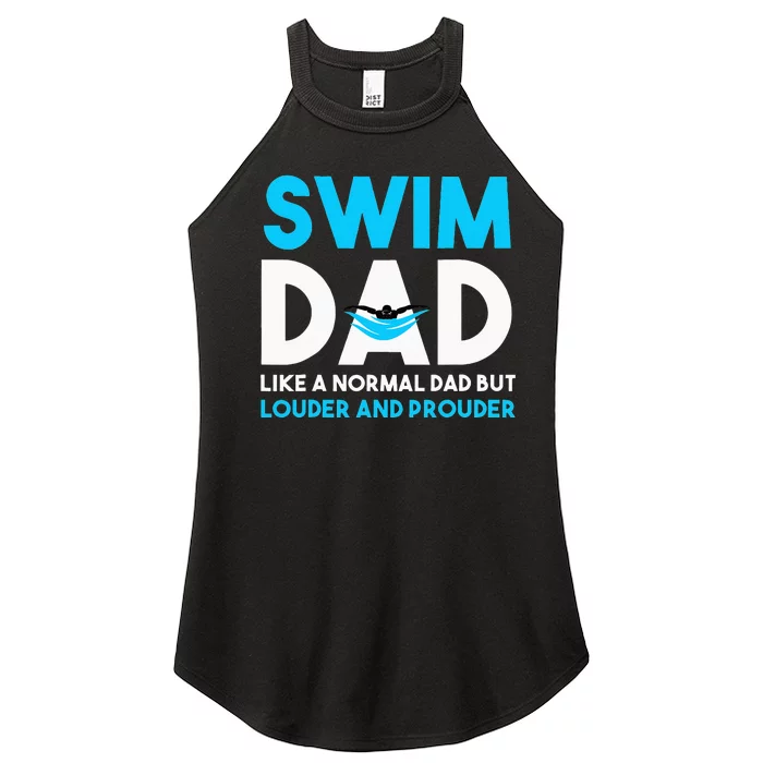 Swim Dad Like A Normal Dad But Cooler Swim Dad Definition Women’s Perfect Tri Rocker Tank