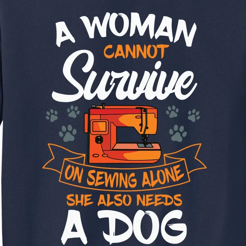 Sewing Dog Lover Sew Fabric Sewer Tailor Stitcher Sewist Sweatshirt