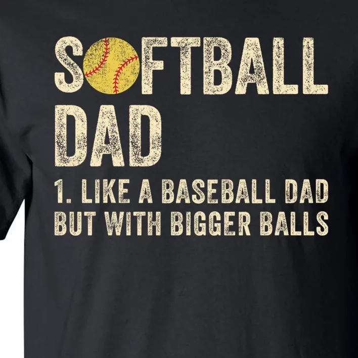 Softball Dad Like A Baseball Dad But With Bigger Balls Tall T-Shirt