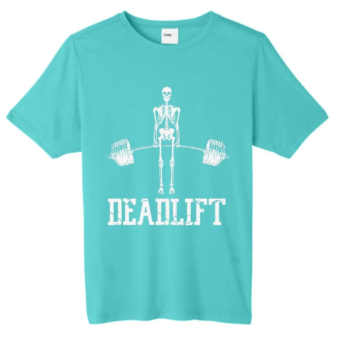 Skeleton Dead Lift Funny Halloween Lifting Weights Vintage ChromaSoft Performance T-Shirt