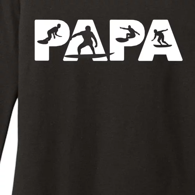 Surf Dad Lover Funny Papa Surfing Father Gift Cool Gift Womens CVC Long Sleeve Shirt