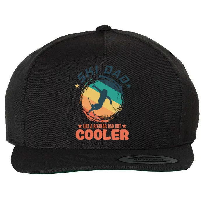 Ski Dad Like A Regular Dad But Cooler Skiing Great Gift Wool Snapback Cap