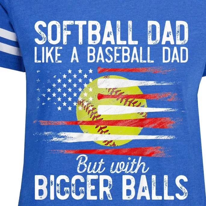 Softball Dad Like A Baseball Dad Definition Enza Ladies Jersey Football T-Shirt