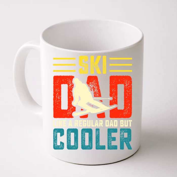 Ski Dad Like A Regular Dad But Cooler Funny Quote Gift Front & Back Coffee Mug