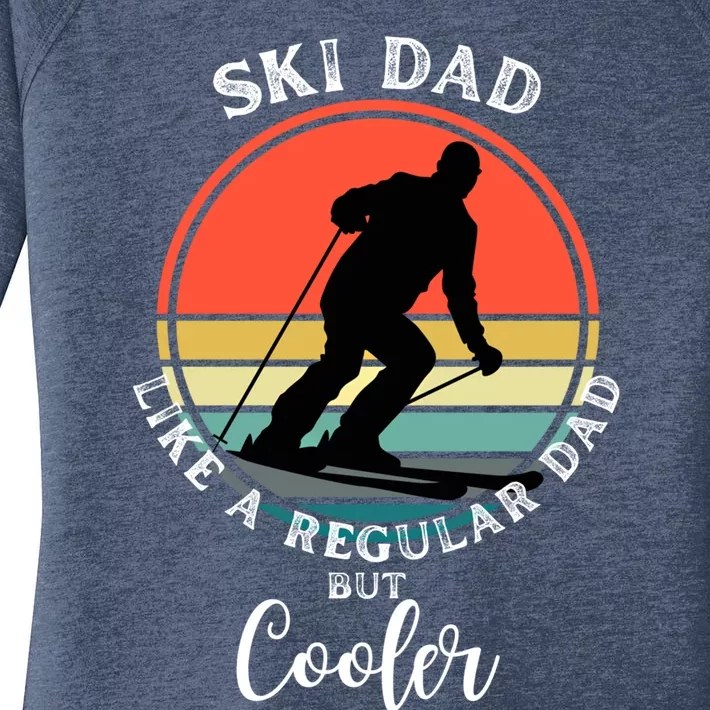 Ski Dad Like A Regular Dad But Cooler Funny Skiing Great Gift Women's Perfect Tri Tunic Long Sleeve Shirt