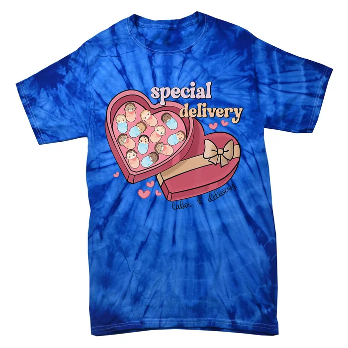 Special Delivery Labor And Delivery Nurse Valentine's Day Meaningful Gift Tie-Dye T-Shirt