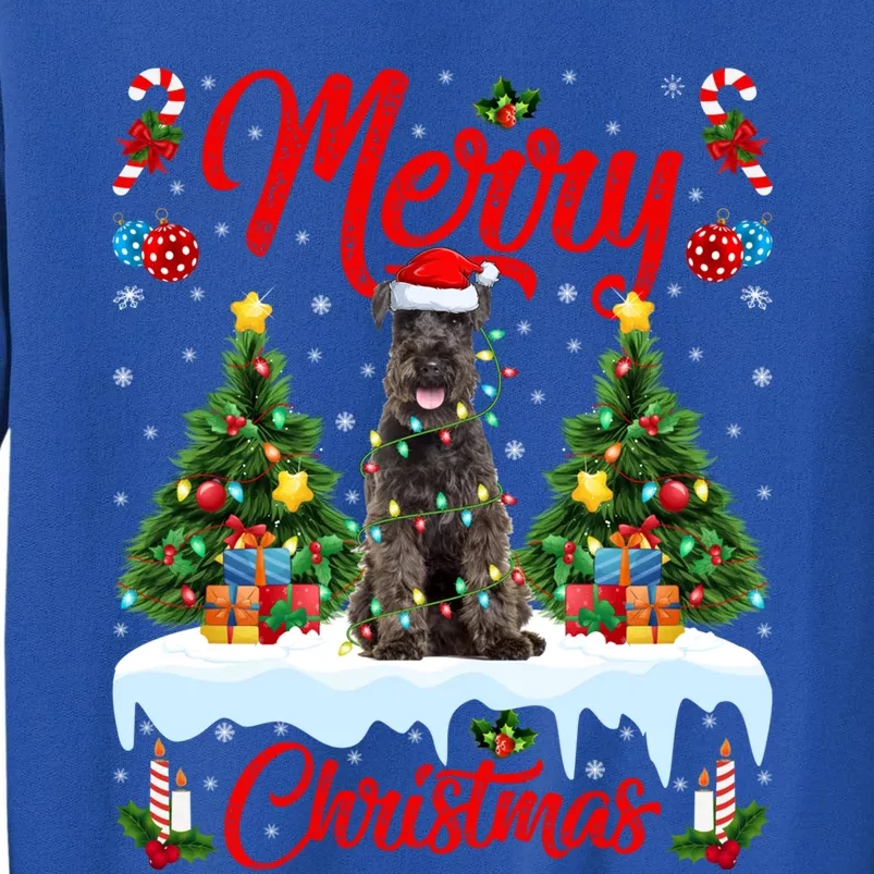 Schnauzer Dog Lights Xmas Tree Santa Schnauzer Christmas Gift Tall Sweatshirt