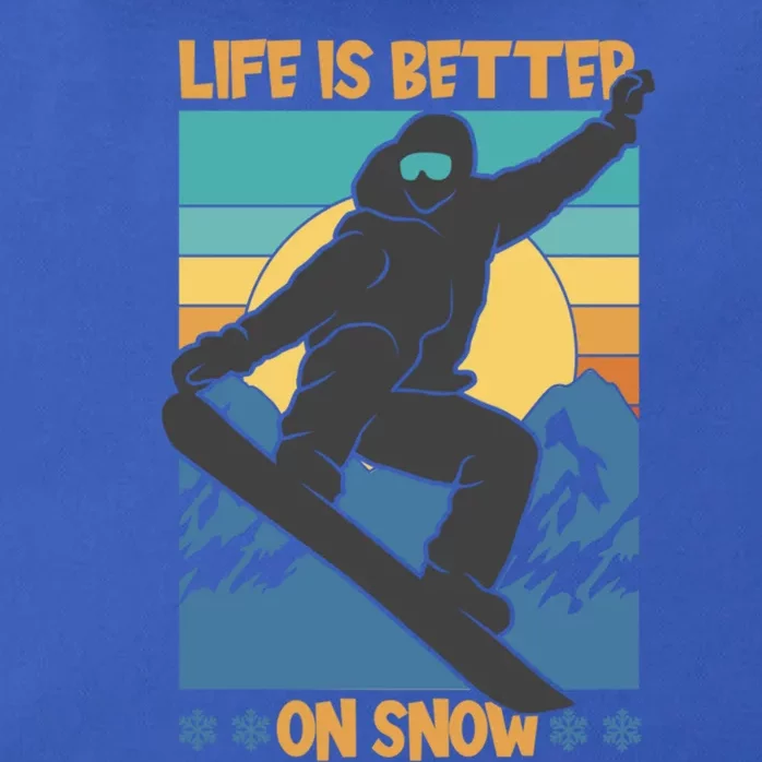 Snowboard Design Life Is Better On Snow Snowboarder Gift Zip Tote Bag