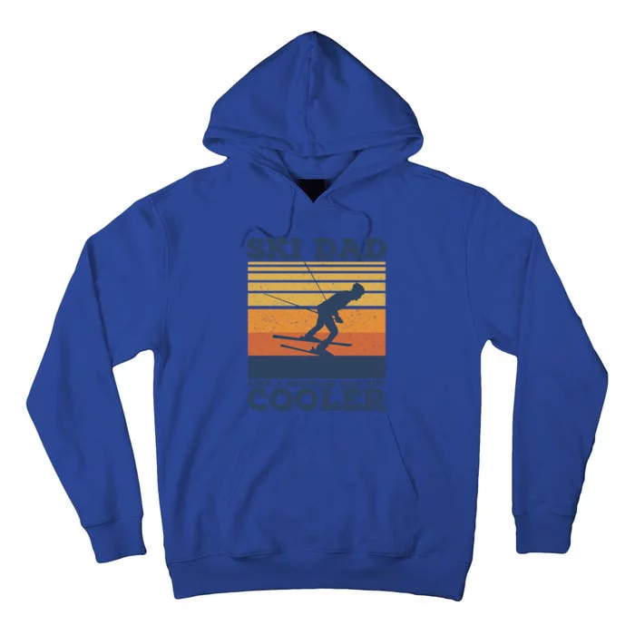 Ski Dad Like A Regular Dad But Cooler Vintage Skiing Gift Tall Hoodie