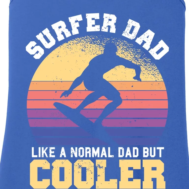 Surfing Dad Like A Normal Dad But Cooler Fathers Day Surfer Funny Gift Ladies Essential Tank