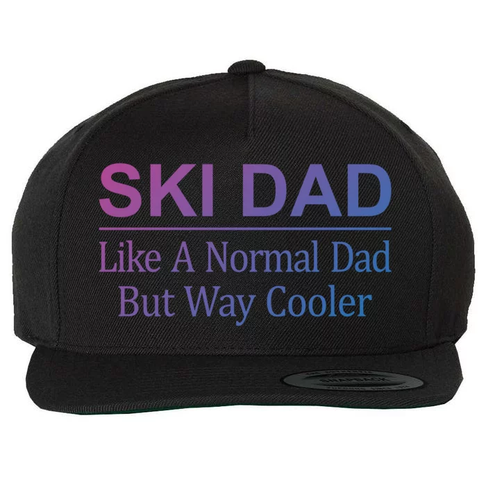 Ski Dad Like A Normal Dad But Way Cooler Gift Wool Snapback Cap