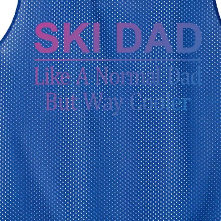 Ski Dad Like A Normal Dad But Way Cooler Gift Mesh Reversible Basketball Jersey Tank