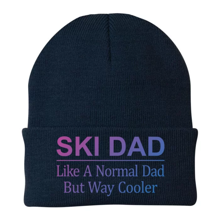 Ski Dad Like A Normal Dad But Way Cooler Gift Knit Cap Winter Beanie