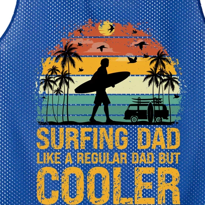 Surfing Dad Like A Regular Dad But Cooler Great Fathers Day Gift Mesh Reversible Basketball Jersey Tank