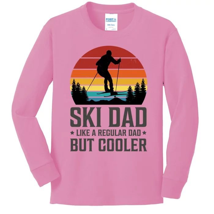 Ski Dad Like A Regular Dad But Cooler Great Fathers Day Funny Gift Kids Long Sleeve Shirt