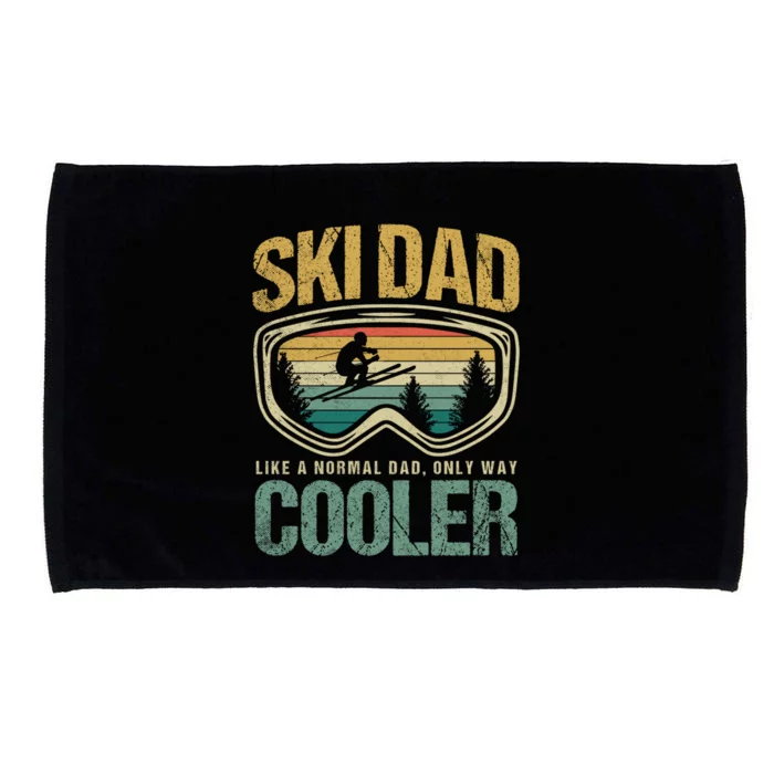 Ski Dad Like A Normal Dad Only Way Cooler Funny Fathers Day Gift Microfiber Hand Towel