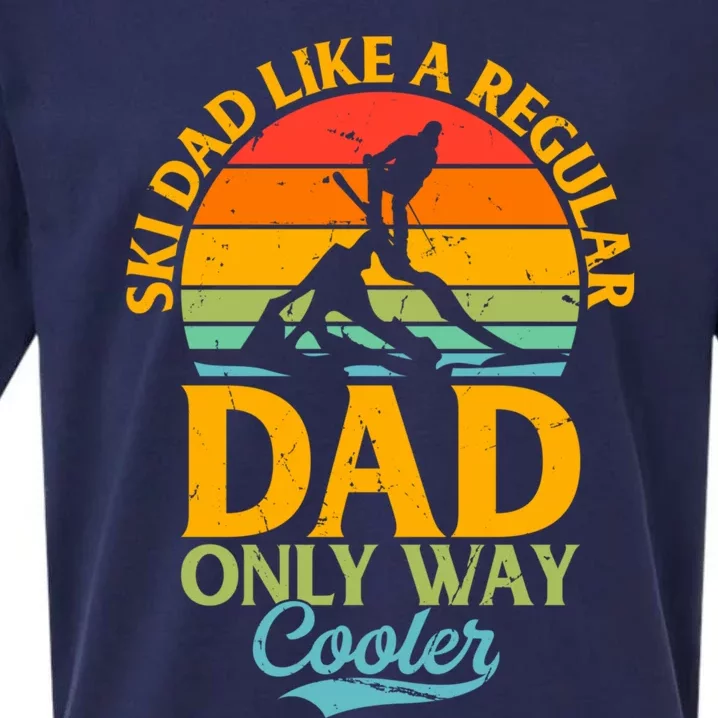 Ski Dad Like A Regular Dad Only Way Cooler Gift Daddy Skiing Gift Sueded Cloud Jersey T-Shirt