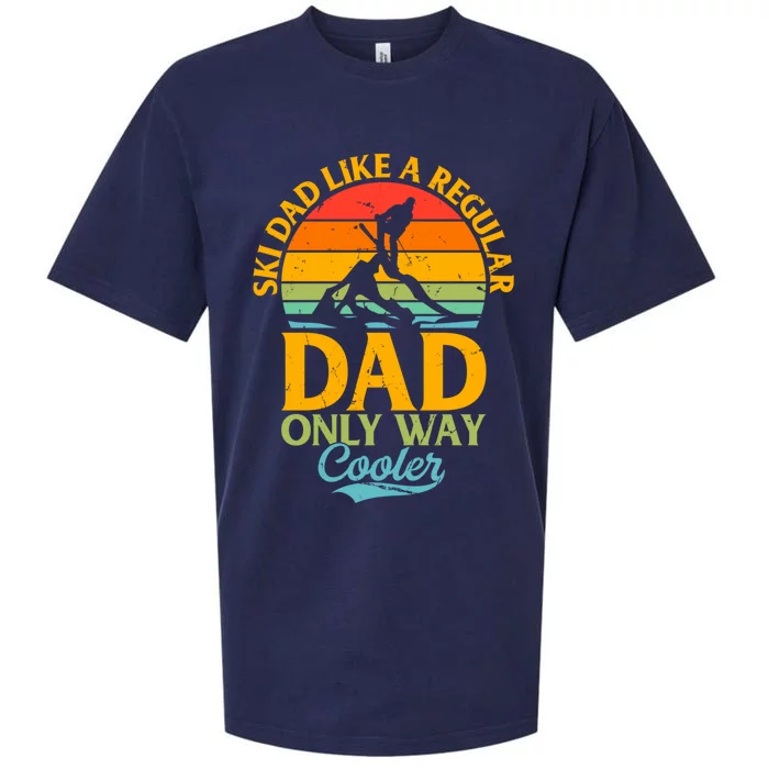 Ski Dad Like A Regular Dad Only Way Cooler Gift Daddy Skiing Gift Sueded Cloud Jersey T-Shirt