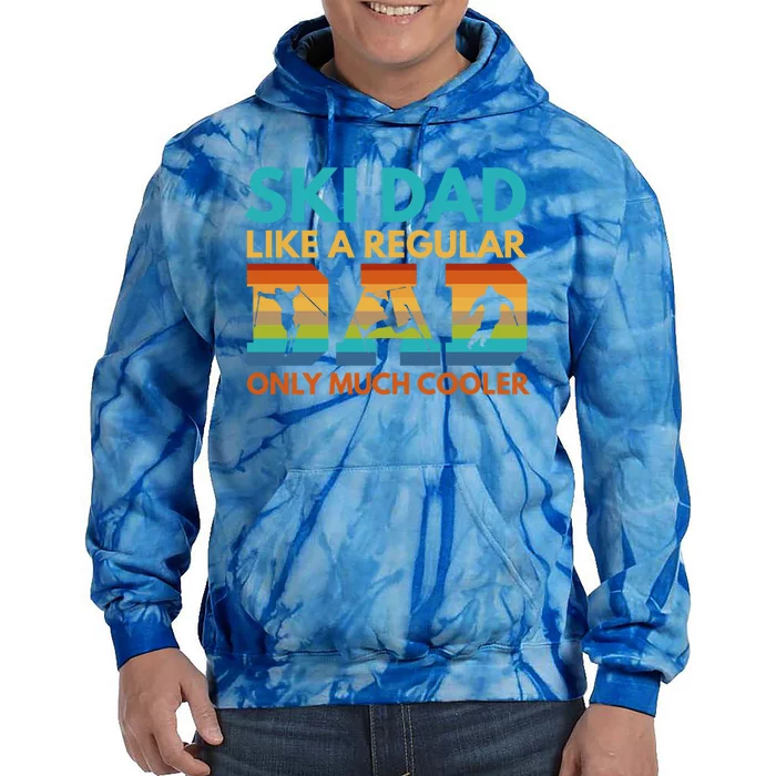 Ski Dad Like A Regular Dad Only Much Cooler Ski Dad Gift Tie Dye Hoodie