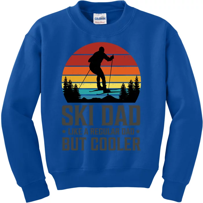 Ski Dad Like A Regular Dad But Cooler Great Fathers Day Gift Kids Sweatshirt