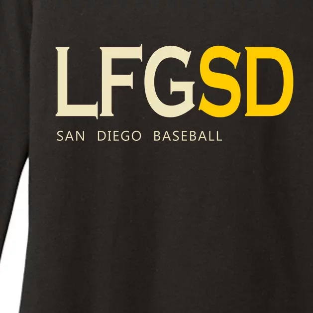 San Diego LFGSD Let's Go SD Baseball Trending Womens CVC Long Sleeve Shirt